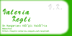 valeria kegli business card